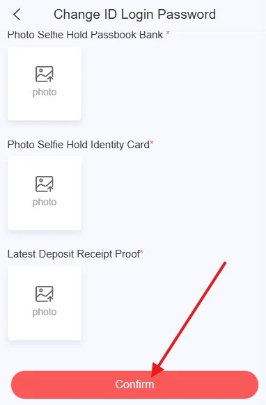 Click on confirm to submit login report